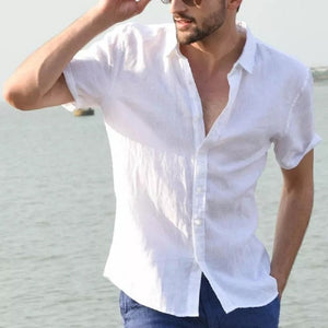 Slim Linen Button Up Shirt