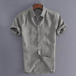 Slim Linen Button Up Shirt