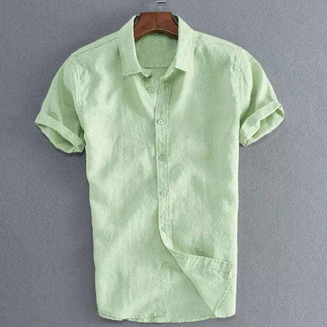 Slim Linen Button Up Shirt