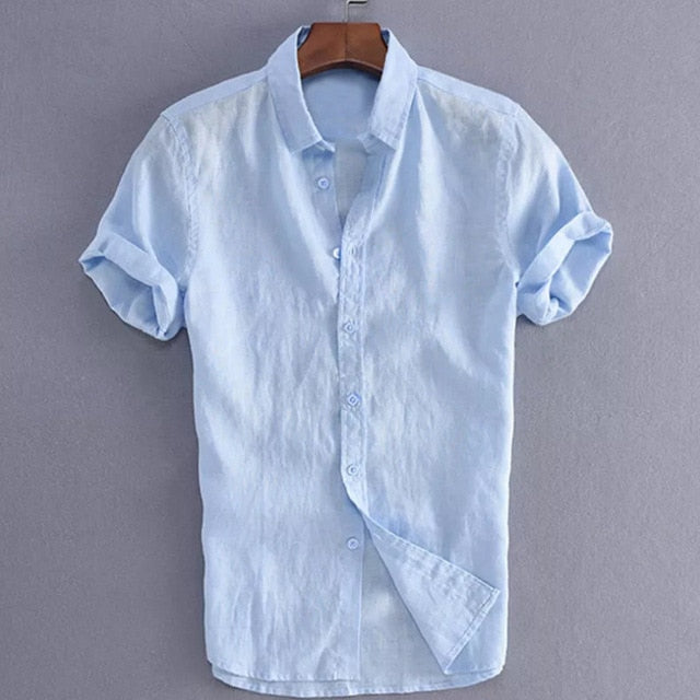 Slim Linen Button Up Shirt