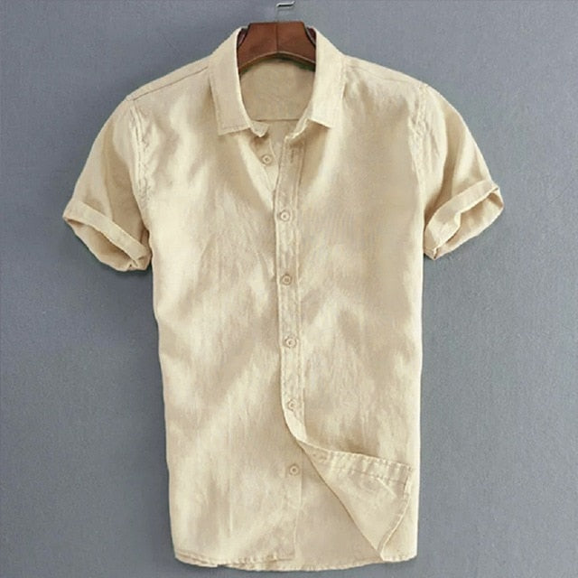 Slim Linen Button Up Shirt